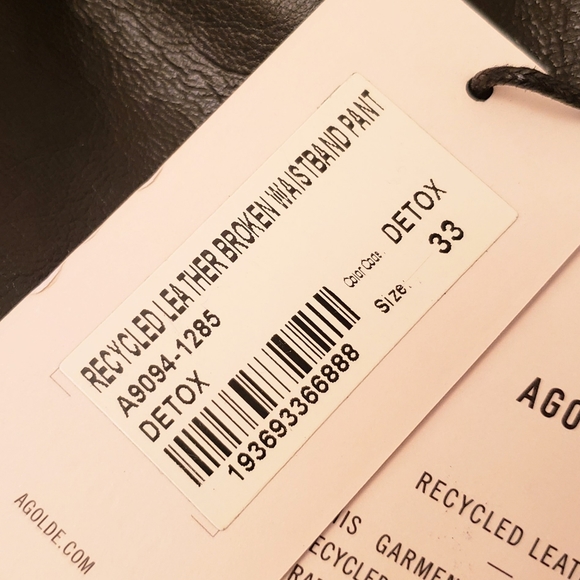 Agolde | Recyled Leather Broken Waistband Pant - Picture 12 of 14